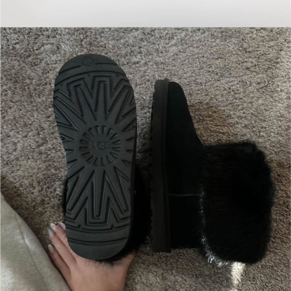 UGG Black Winter Boots with Sheepskin Lining
